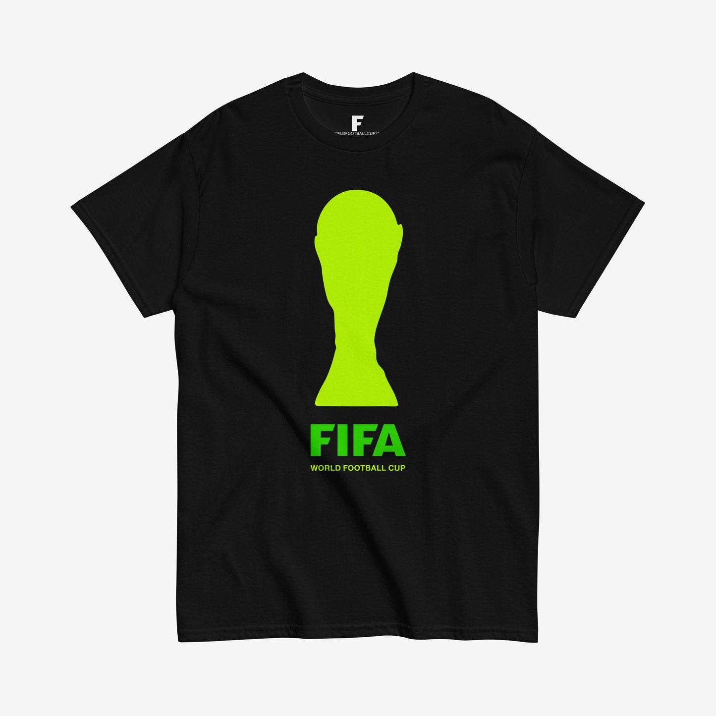 USA 2025 black unisex tee with full-front FIFA Cup logo and World Football Cup text – From worldfootballcup.com. 