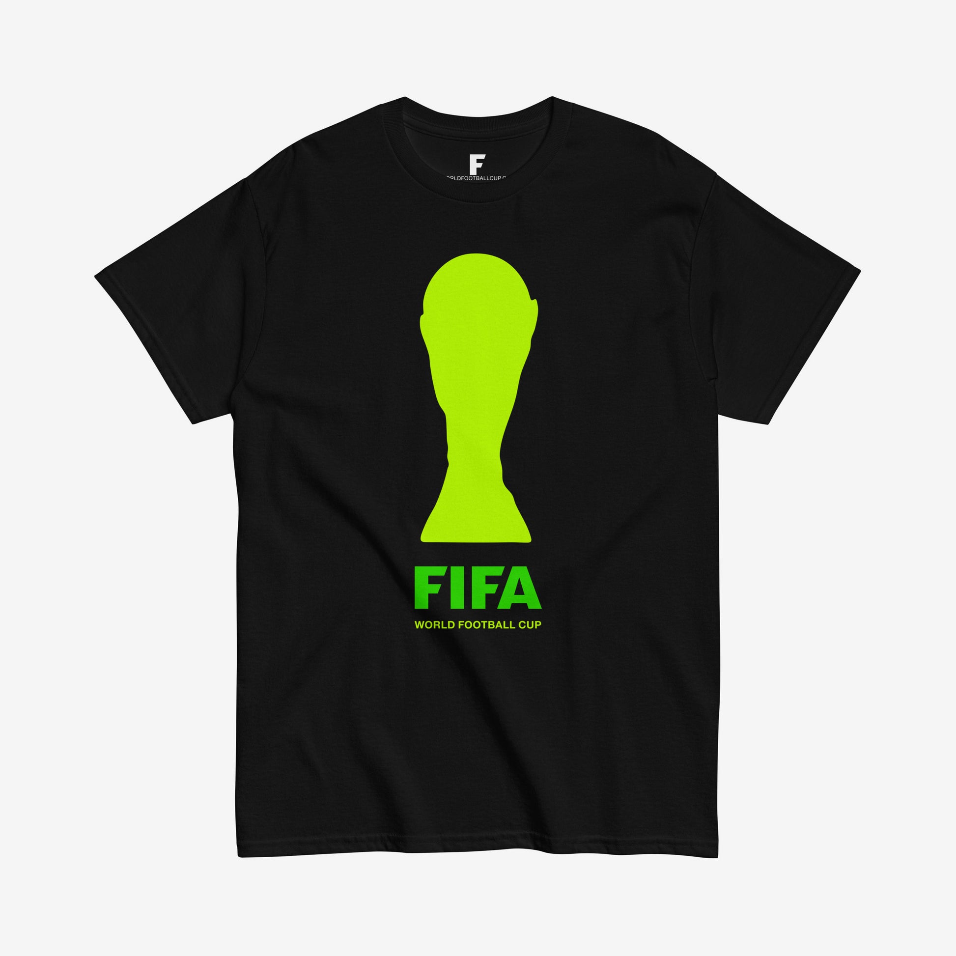 USA 2025 black unisex tee with full-front FIFA Cup logo and World Football Cup text – From worldfootballcup.com. 
