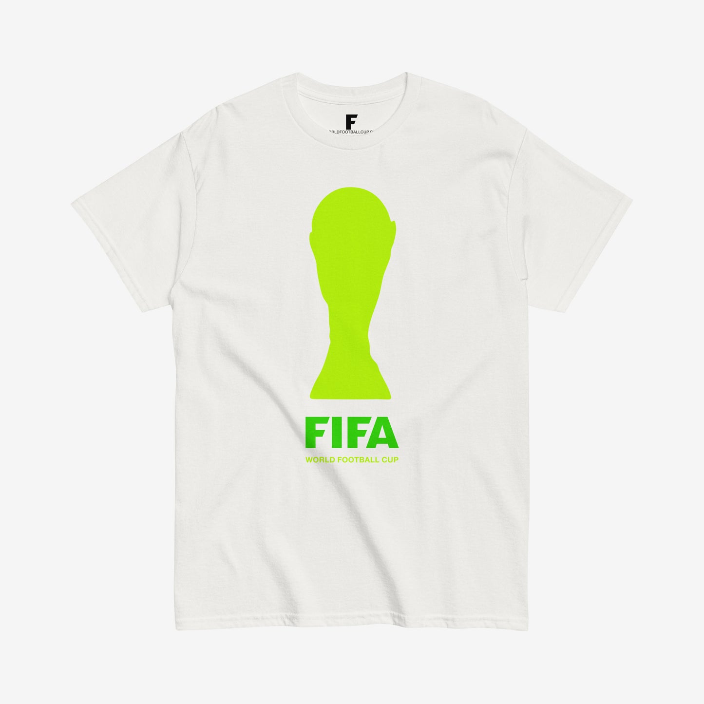 USA 2025 white unisex tee with full-front FIFA Cup logo and World Football Cup text – From worldfootballcup.com. 